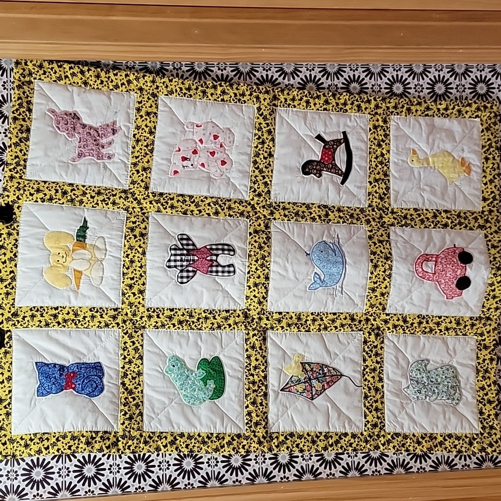 Homemade Stitched Baby Quilt